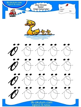 Çocuklar İçin Sesler Çizgi Çalışmaları Çalışma Sayfaları 